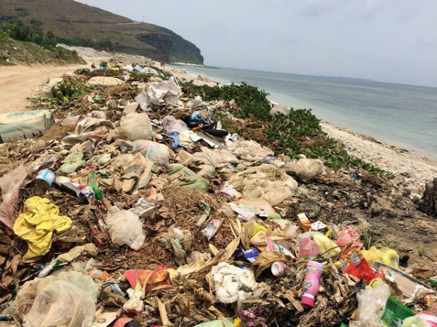 However, the idea was soons discouraged by the stretches of trash extending beyond the sight.
