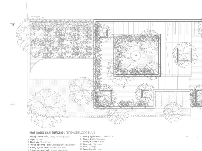 The terrace floor plan.