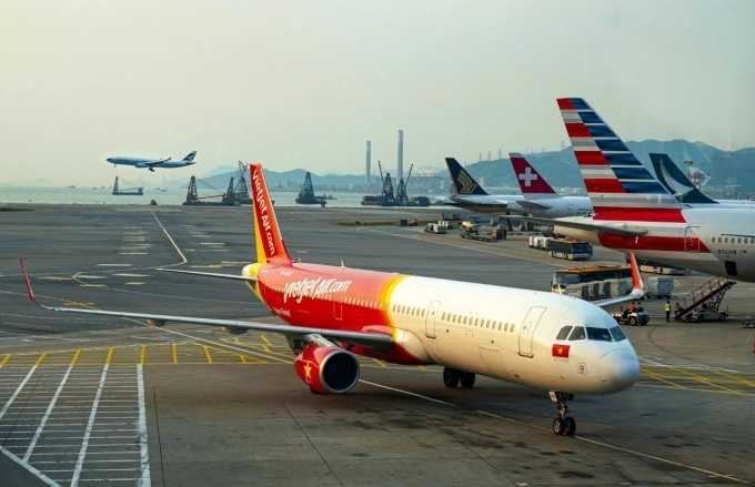 Vietjets aircraft in Hong Kong. Photo by Tai Nguyen
