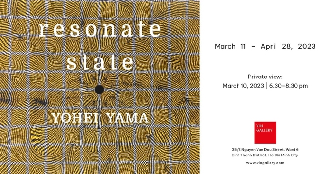 The poster for the Resonate State exhibition. Photo courtesy of Vin Gallery