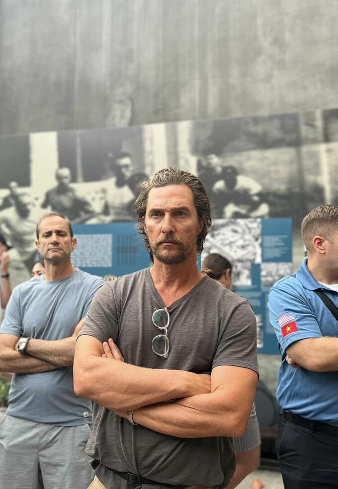 Matthew McConaughey at Hoa Lo Prison on March 10, 2023. Photo by Hoa Lo Prison Relic
