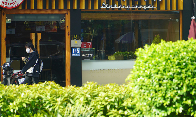 A restaurants address on Phan Xich Long Street, HCMC, is either 196 or 145. Photo by VnExpress/Minh Tam