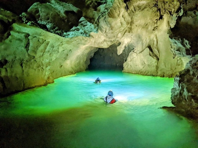 One of five new caves discovered in Quang Binh Province in March 2023. Photo courtesy of the British Royal Cave Association