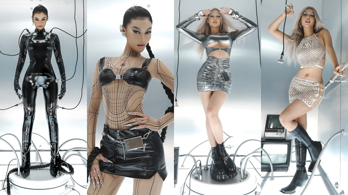 Some of the designs in Chung Thanh Phongs alien-inspired collection. Photo by Tee Le