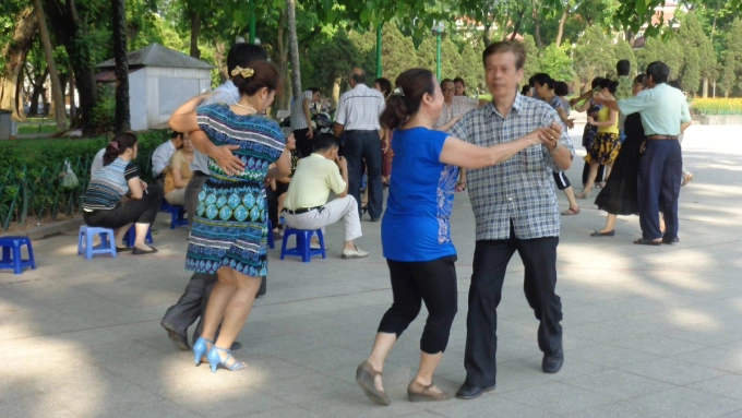 Elderly people can lead happier lives by taking part in community activities. Photo by Pham Nga