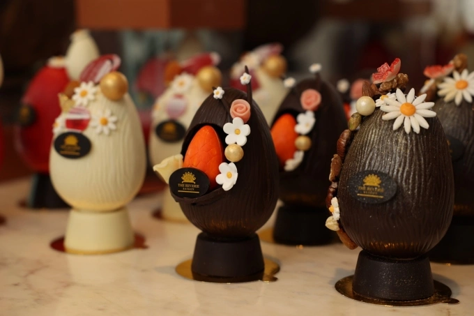 Easter Eggs meticulously crafted by the talented pastry chefs at Reverie Boutique. Photo courtesy of The Reverie Saigon