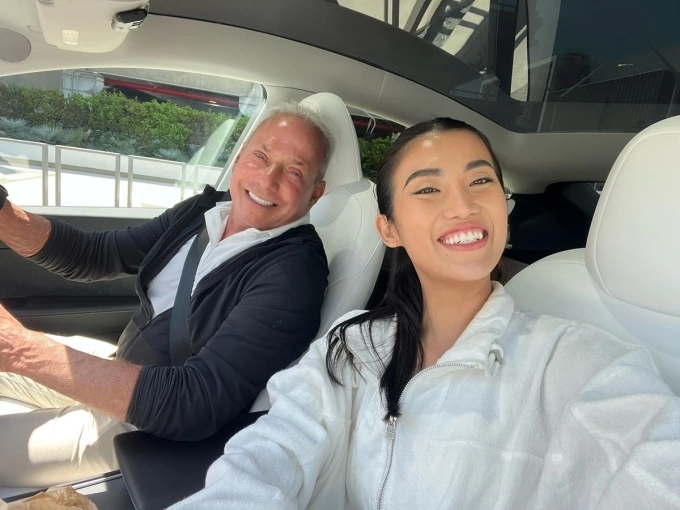 Co Ngans 75-year-old boyfriend drives her around on April 26, 2023. Photo from Ngans Instagram