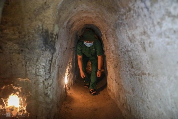 Inside Cu Chi Tunnels. Photo by VnExpress/Quynh Tran