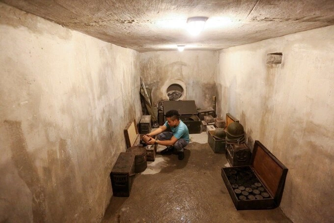 The weapons bunker covers an area of about 70 meters square. Photo by VnExpress/ Quynh Tran