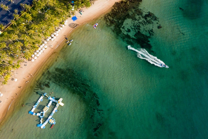 Hon Thom island from aerial view. Photo by Minh Tu