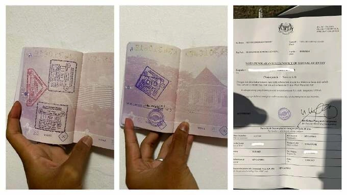 Images show the Singaporean couple are banned from entering Malaysia for six months. Photos courtesy of Abdul Qayyum Rahim