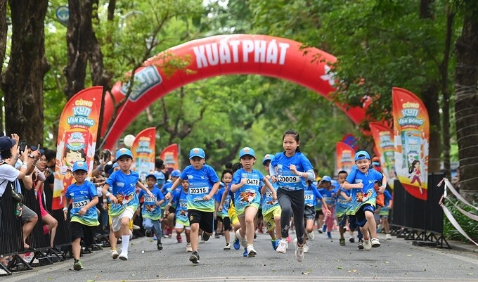 Kid runners join Kun Marathon Hue 2023. Photo by VM