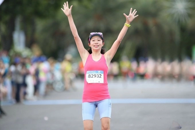 Kim Loan at the finish line. Photo courtesy of VM.