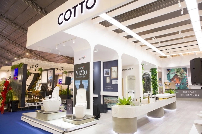 At Vietbuild, Cotto garnered the Best Booth Design Award 2023, underscoring the brands commitment to sustainable happiness. Photo courtesy of Cotto