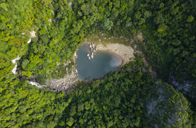 A part of Phong Nha-Ke Bang National Park from above. Photo by VnExpress/ Hoang Tao