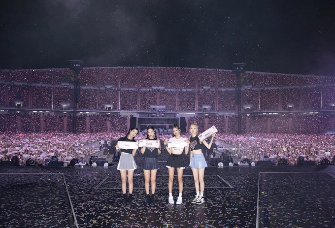 Blackpink during their concert at Bangkoks Rajamangala National Stadium on May 27-28, 2023. Photo from Blackpinks Twitter