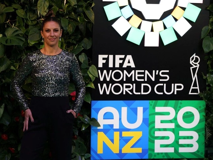 Carli Lloyd of the U.S. ahead of the Womens World Cup draw on October 22, 2022. Photo by Reuters/Shane Wenzlick