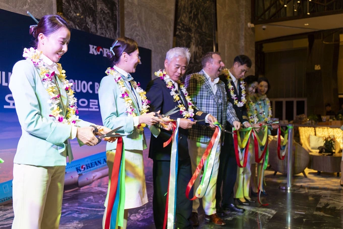 Representatives of the two companies attended the ribbon-cutting ceremony for the second time partnering. Photo courtesy of Pullman Phu Quoc