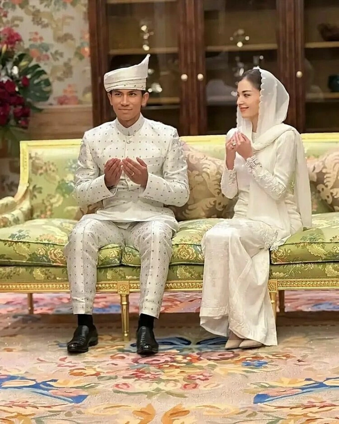 Prince Mateen of Brunei and his fiancée Anisha Rosnah Isa-Kalebic. Photo from Prince Mateens fanpages Instagram