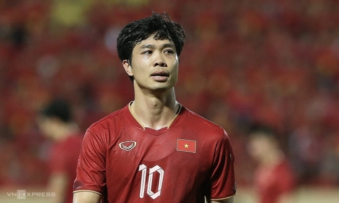 Nguyen Cong Phuong in Vietnams 2-0 victory against Palestine in a friendly match, Sept. 11, 2023. Photo by VnExpress/Hieu Luong