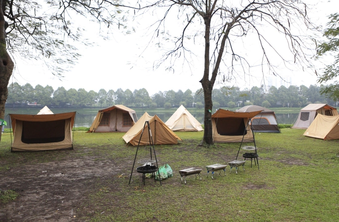 Tent area for guests to rest and enjoy food. Photo by Luong Dung