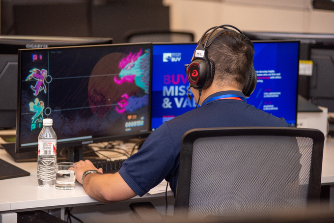 Contestants participating in Game Jam organized by BUV. Photo courtesy of BUV