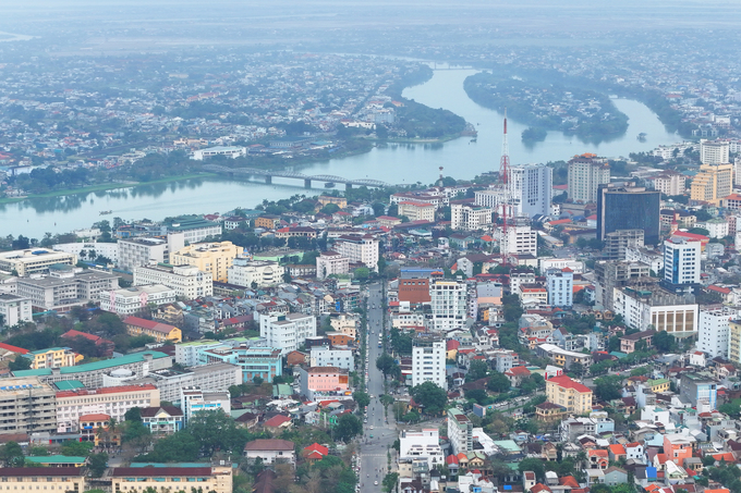 View of the Hue city center from above