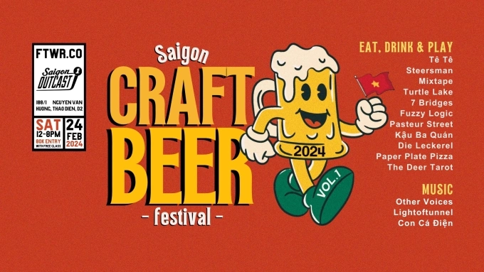 Saigon craft beer festival. Photo courtesy of Saigon Outcast