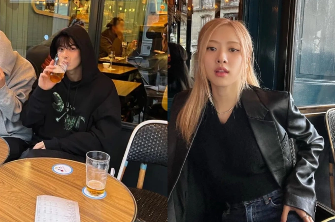 Rosé and Cha Eun Woo shared photos at the same restaurant. Photo from Rosé and Cha Eun Woos Instagram
