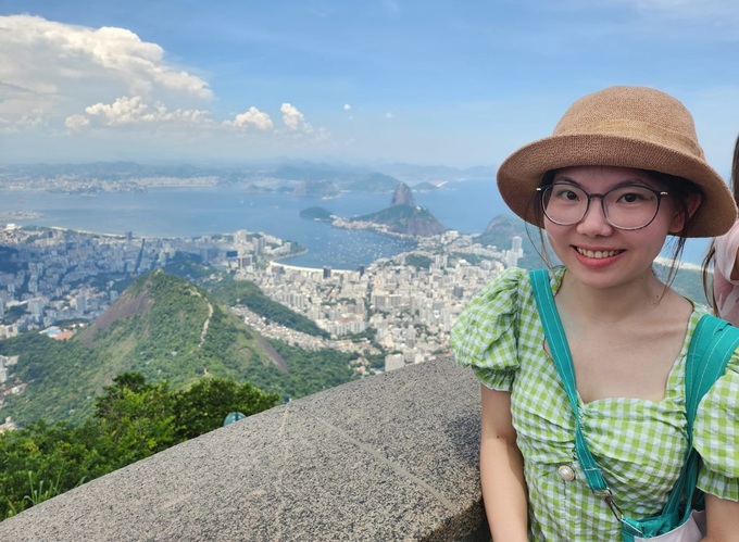 Hong on a walk in Rio De Janeiro, early 2024. Photo courtesy of Hong