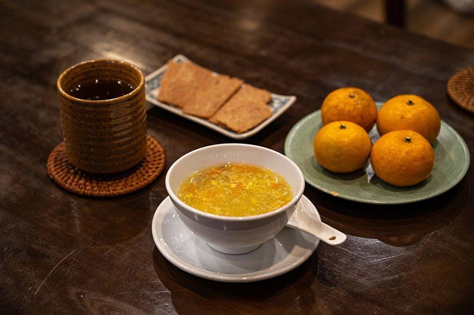 Snack, cake, and fruit after your massage at Herbal Spa. Photo courtesy of Herbal Spa Da Nang