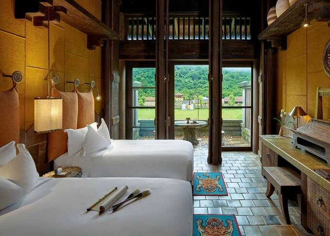 A room inside Legacy Yen Tu Resort in Quang Ninh where Yan Bernard-Guilbaud stays during his Vietnam trip in April 2024. Photo courtesy of the resort