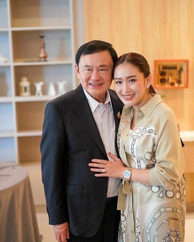 Thailand’s Prime Minister Paetongtarn Shinawatra and her father Thaksin Shinawatra, Thailands former Prime Minister. Photo from Paetongtarns Instagram