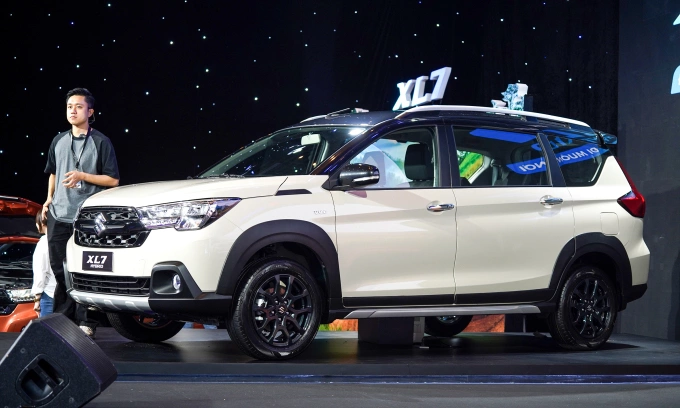 The Suzuki XL7 mild-hybrid model at its launch event on Aug. 20, 2024, in Ho Chi Minh City. Photo by VnExpress/Thanh Nhan