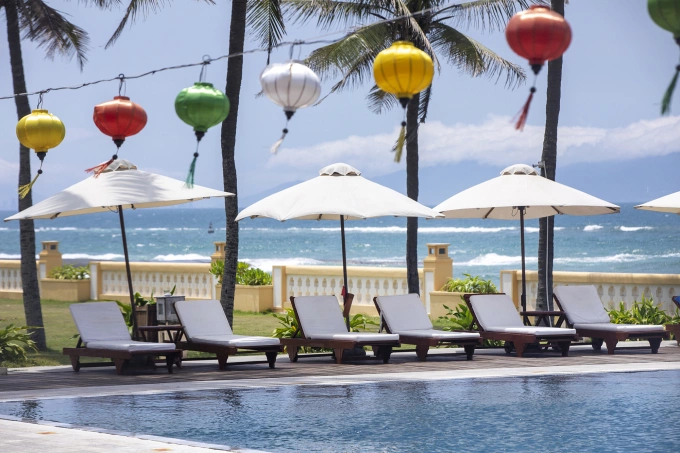 A swimming pool by the sea at Victoria Hoi An resort. Photo courtesy of Victoria Hoi An