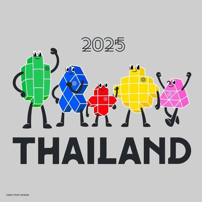 The Sans, which included five different mascots for SEA Games 33 in Thailand. Photo by TNOP Design