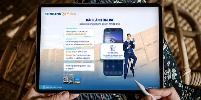 Eximbank’s enterprise guarantee program on digital platforms. Photo courtesy of Eximbank