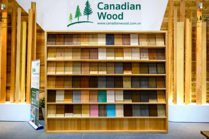 Furniture color panels featured a diverse range of shades, from light to dark. Photo courtesy of Canadian Wood