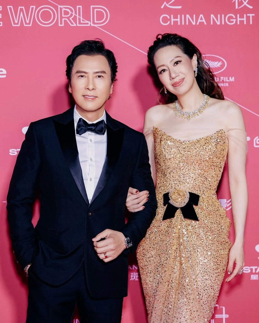Donnie Yen walks Cannes red carpet with 18-year-younger wife Cissy Wang - VnExpress International
