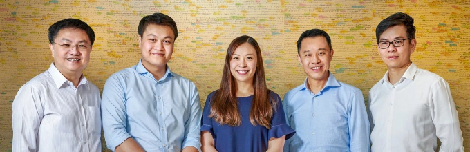 Jonathan Kwok (second from left), a director of Empire Group Holdings, with other executives of the firm. Photo courtesy of Empire Group Holdings