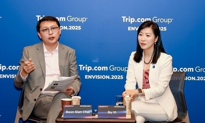 Boon Sian Chai, managing director and vice president of international markets at Trip.com Group, seen at an event in Shanghai, 2025. Photo courtesy of Trip.com
