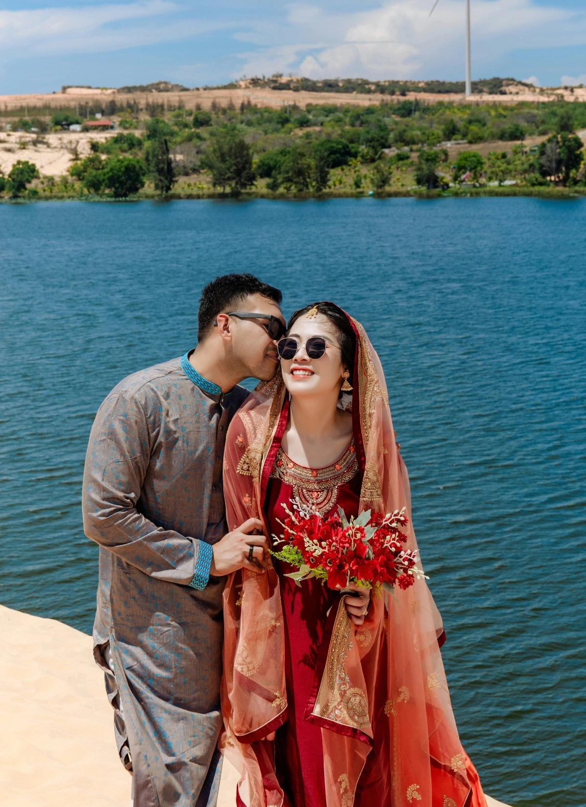 Nahien Chowdhury and Hanh Vy in traditional wedding attire representing Chowdhury’s cultural heritage. Photo courtesy of the couple Nahien Chowdhury and Hanh Vy in traditional wedding attire representing Chowdhury’s cultural heritage. Photo courtesy of the couple