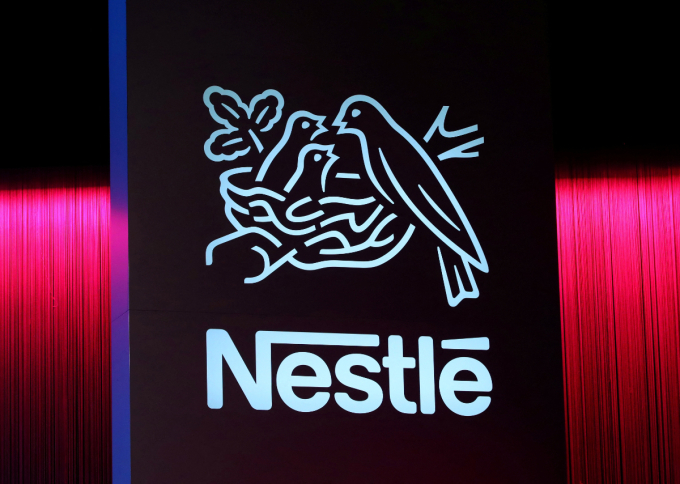 A logo is pictured during the 152nd Annual General Meeting of Nestle in Lausanne, Switzerland April 11, 2019. Photo by Reuters