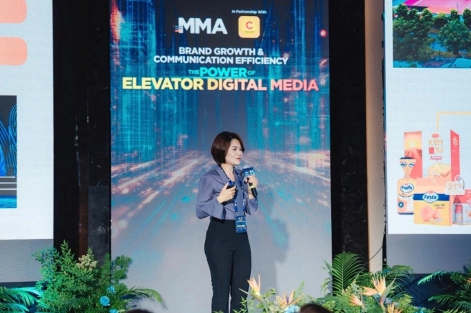 Trinh Van, CMO of Richy, speaks at the forum. Photo courtesy of Chicilon Media