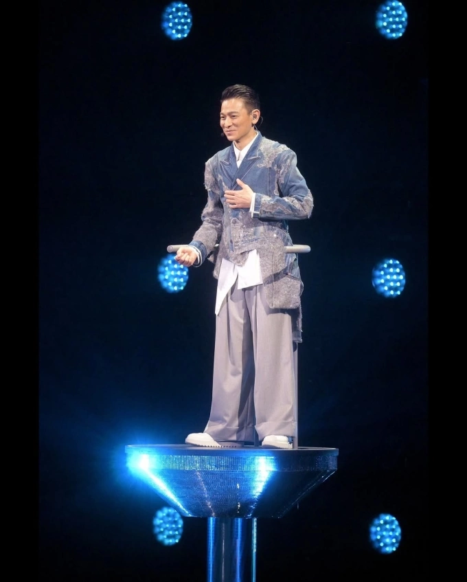 Hong Kong star Andy Lau performing during his concert. Photo from Laus Instagram