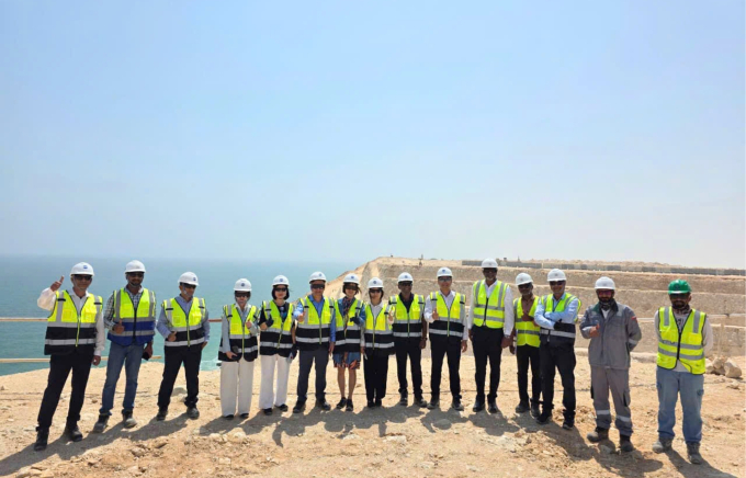 Stavian Industrial Metals representatives conducted a site visit to Acme Group’s Green Steel and Green Hydrogen project in Oman. Photo courtesy of Stavian Industrial Metal