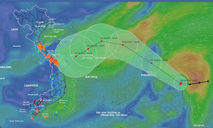 Storm Fengshen and cold air mass to drench central Vietnam next week