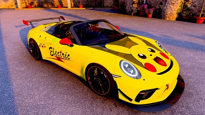 A Porsche 911 Pikachu edition. Photo from Instagram