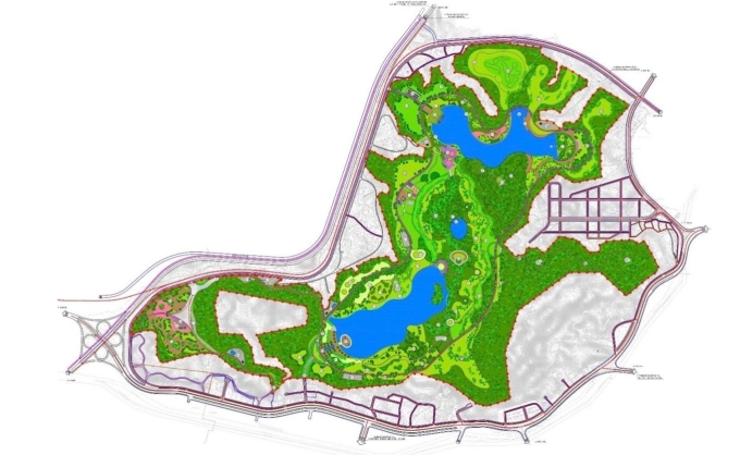 The planned layout of Tuan Chau Park. Photo from an environmental impact assessment report on the project