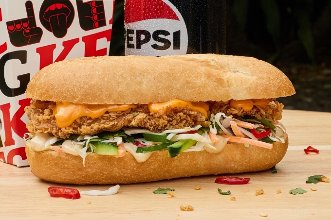 KFC Zinger Banh Mi. Photo courtesy of KFC Australia